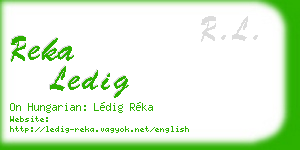 reka ledig business card