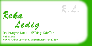reka ledig business card